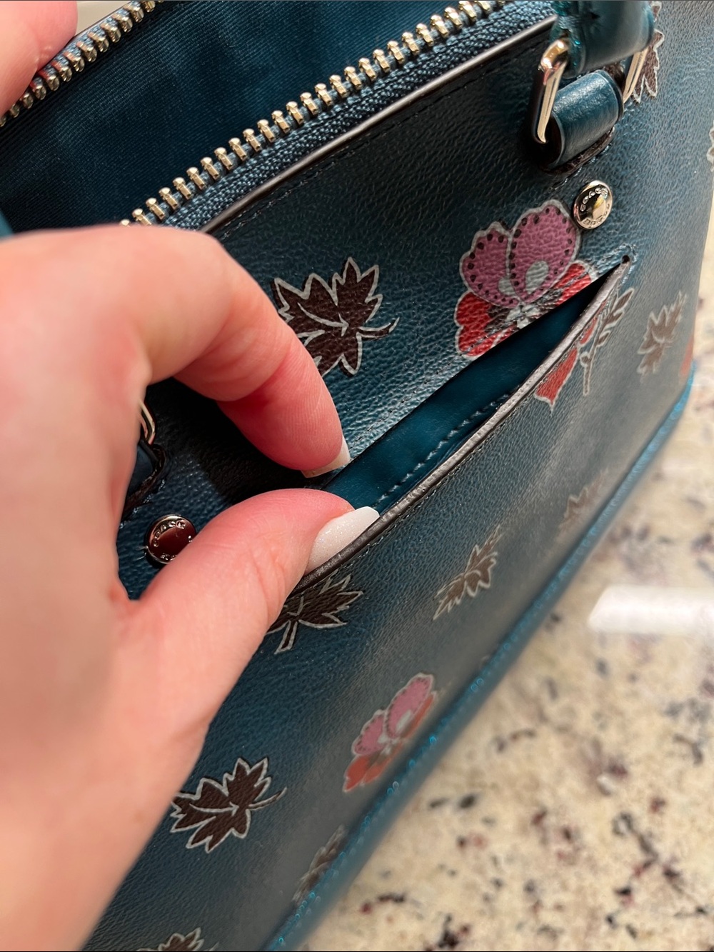 Coach Mini Sierra Satchel Crossbody Bag in Wildflower Print EUC - Picture 10 of 16